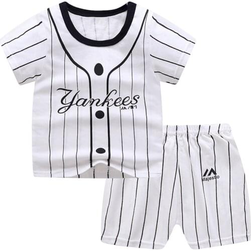 Brands Boy Baby Tracksuit Infant Clothing 2 Piece Set T-shirt Suit Cotton 100% Clothes Children Baby Kids Outfits Sports Set