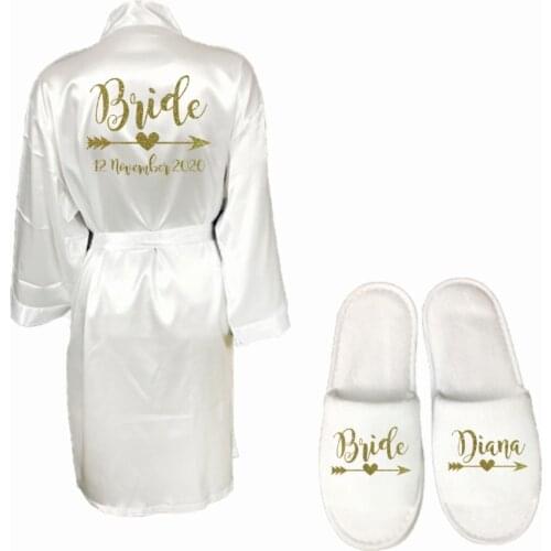 Quick custom Personalized bride robes Bridal gorgeous robe Bachelorette party favors gifts braidsmaid maid of honor robes