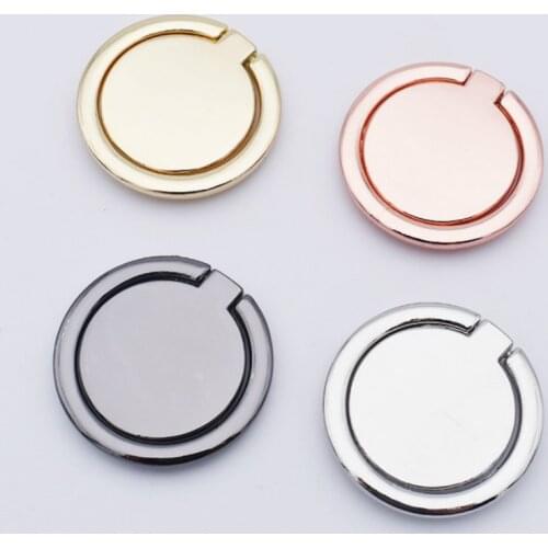 Metal Round Ring Bracket Gift Ring Buckle Mobile Phone 360 Degree Rotating Desktop Mobile Phone Holders Stands