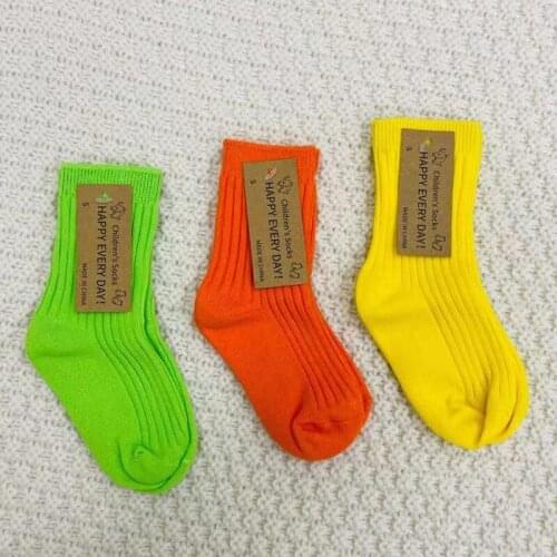 Kids Baby Boy Girl Mid-calf Length Sock Autumn Winter Infant Baby Boy Girl Pure Color Childrens Socks
