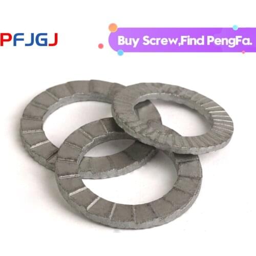 Peng Fa DIN25201 two fold self locking nord lock washers SK5 dacromet Loose-proof and shock-proof gasket NL3/4/5/6/8/-36