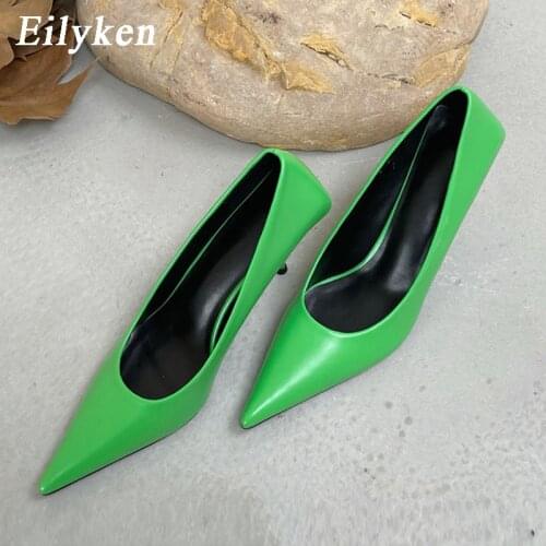 Eilyken 2022 New Fashion Women High Heels Pumps Stripper Lady Wedding Bridal Heels Green Prom Shoes tacones mujer