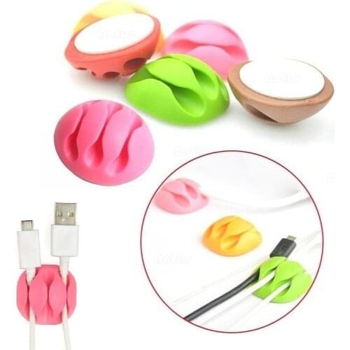 Three Hole Position Wire Fixer Data Wire Clamp Self-adhesive Wire Straightener Desktop Wire Fixer Wire Fixer for Sending