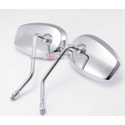 Chrome Motorcycle Side Mirrors Modification Accessories Nondestructive Installation 8mm 10mm Universal for Kawasaki Honda
