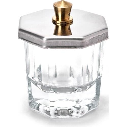 KADS Glass Dappen Dish Lid Bowl Cup Crystal Glass Dish Nail Art Tools Acrylic Mini Bowl Cups Liquid Cup Nail Art Equipment