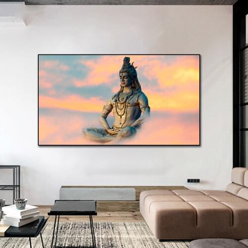 Buddha Canvas Print Painting Nordic Room Decor Wall Art Picture For Living Room Home Decoration Frameless