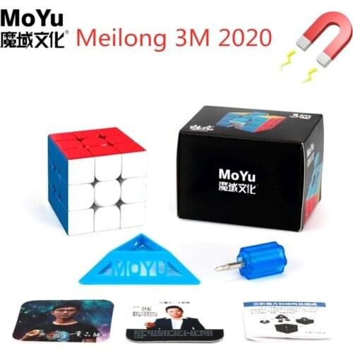 MOYU cube 3x3x3 Professional magic cube 3x3x3 Magnetic cube Speed cubing classroom meilong cube Puzzle Game cube Moyu 3M cube