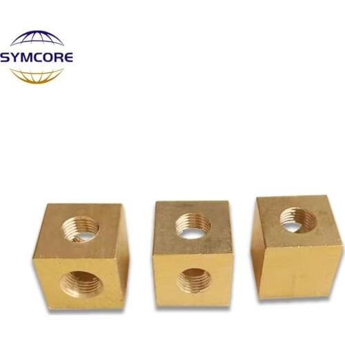 Brass 20x20mm Square Two-way Four-way Six-way With Internal Teeth Brass Connector Connecting Pipe Tooth Pipe