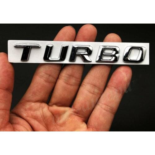 Metal Chrome Turbo Car Fender Emblem Badge Decal Sticker V6 V8 V12 Biturbo E S