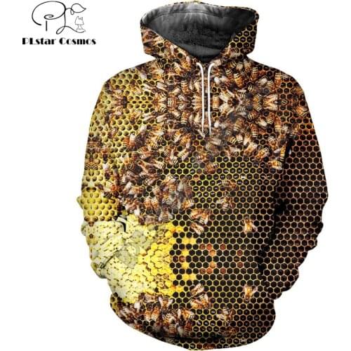 PLstar Cosmos Fashion Men hoodies insect Bee 3D Print Hoodie Unisex Casual streetwear hoody Sweatshirt sudadera hombre