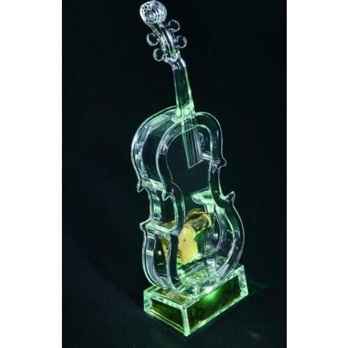 Music Box Resin statue Crafts Small Home Decor Gift Eye-catching Unique Shape Acrylic Resin LED Mini Battery Powered Music Box