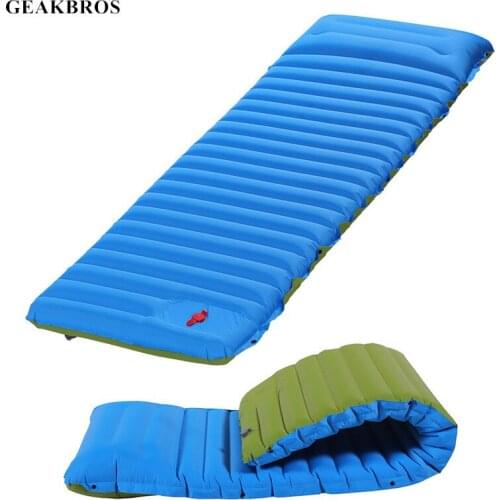 Camping Sleeping Pad Inflatable Air Mattresses Outdoor Mat Splicing Beach Picnic Bed Ultralight Hiking Trekking Tent Air Cushion