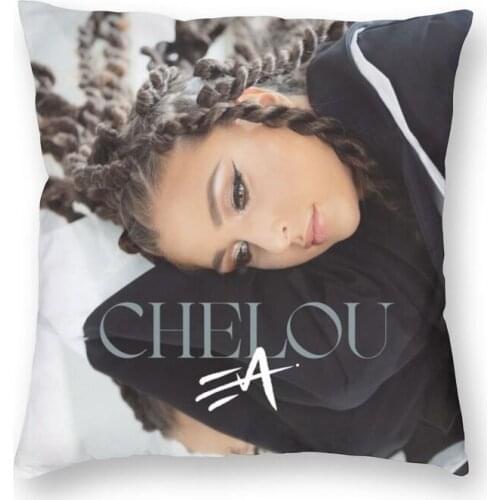 Queen Eva French Singer Cushion Cover 45x45cm Home Decor 3D Printing Throw Pillow Case for Sofa Double-sided