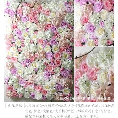 New arrival 20pcs/lot Artificial silk rose flower wall wedding background lawn/pillar flower wedding supply