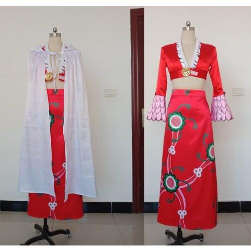 ONE PIECE Boa Hancock Cosplay Costume Adult Girls Boa Hancock Sexy Cloak Top Skirt Outfit L321