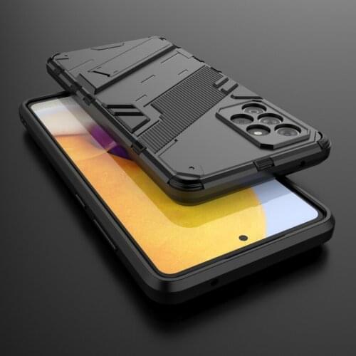 Punk Bracket Case For Samsung Galaxy A72 Cover For Samsung Galaxy A72 A52 Coque Armor Shockproof Phone Bumper For Samsung A72