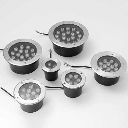 LED 12V RGB Underground Light 6W 7W 9W 12W 24VDC 220V IP67 Buried Light Outdoor floor light Inground Garden Yard Landscape Lamp