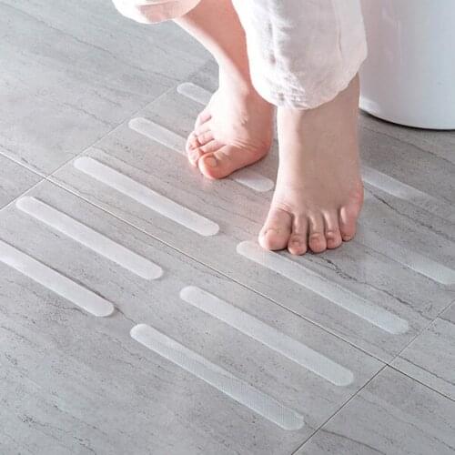 5pcs Bathroom Bathtub Transparent Non-slip Stickers Stairs Tape Bathroom Anti-slip Strips TUE88