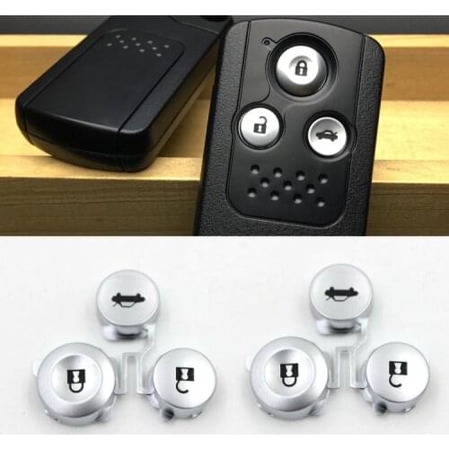 2 Pairs 3 Buttons Car Remote Key Pad FOB Kit Replacement Accessories Fit for Honda Civic Accord Jazz CRV HRV
