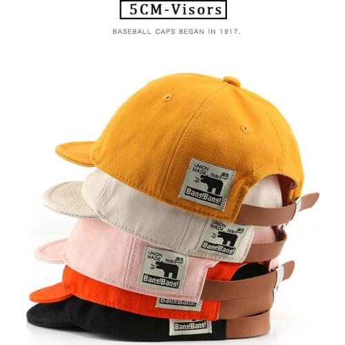 SLECKTON Casual Baseball Cap for Wimen and Men Short 5CM Visors Sun Caps Cotton Soft Top Hats Fashion Snapback Hat Unisex 2021