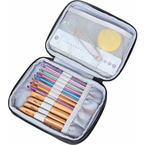 Empty Knitting Needles Storage Bag Crochet Hooks Sewing Supplies Organizer For Needle Scissors Ruler Sewing Accessory Case