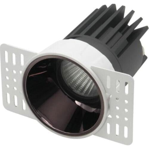 Modern LED Recessed 15W Downlight Frameless Built-in Spot Lamp for Living Room Corridor Bedroom Cutout Size 75mm Dimmable Spot L