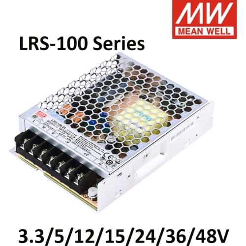 MEAN WELL LRS-100 85-264VAC to DC 3.3V 5V 12V 15V 24V 36V 48V 100W Meanwell Single Output Switching Power Supply for LED Light