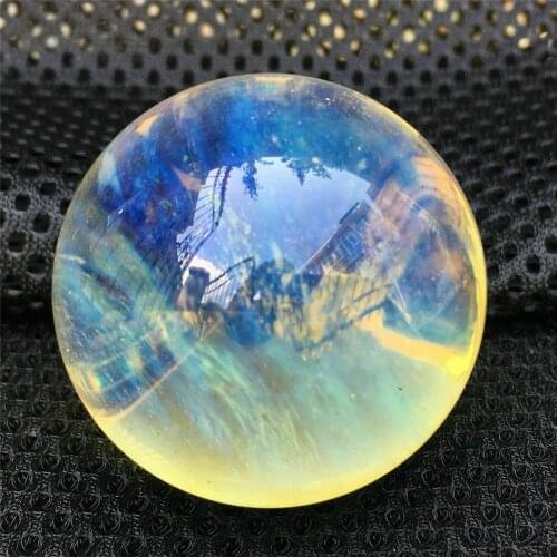 1pcs Natural yellow melting stone crystal ball polishing lovely round crystal decorative beautiful color for Christmas gifts