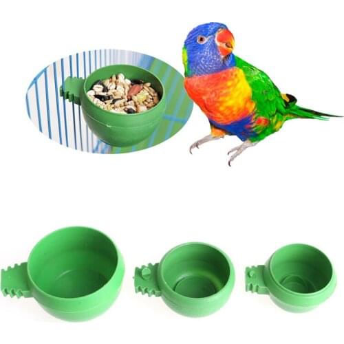 1 Pc Mini Parrot Food Water Bowl Feeder Plastic Pigeons Birds Cage Sand Cup Feeding Tool Accessories