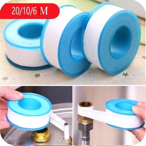 1pcs Roll 6/10/20M Joint Plumbing Fitting Thread Seal Tape PTFE for Water Pipe Plumbing Sealing Tapes