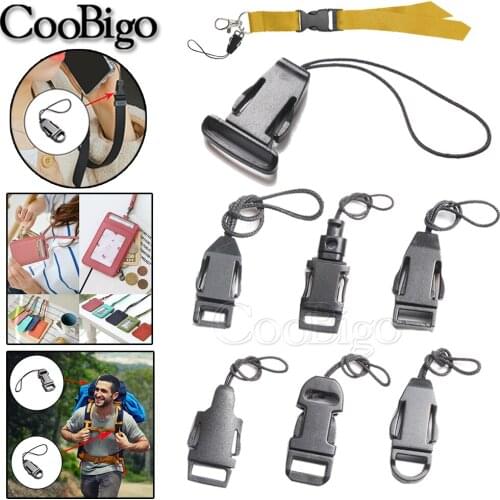 10pcs Detachable Buckle Plastic Black For Bag Worker Tag Cell Phone Lanyard ID Card Holder Accessories 7 Style Pick