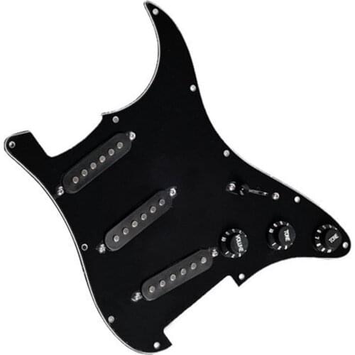 1pkg Black Prewired Pickguard 3 Single Coil for Replacement Strat Guitar
