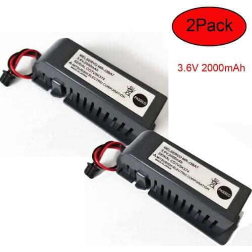 2 X MR-J3BAT 3.6V 2000mAh ER6VC119A/B PLC CNC Li-ion Battery For MELSERVO M70
