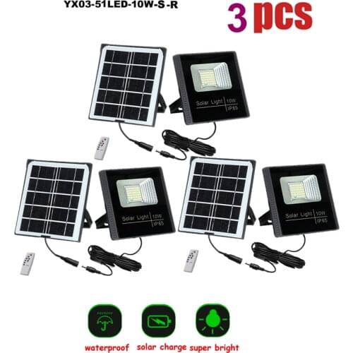 3pcs Outdoor Street Waterproof Wall Lights Solar Power Street Light smart on at night Light Garden Security Lamp seperable panel