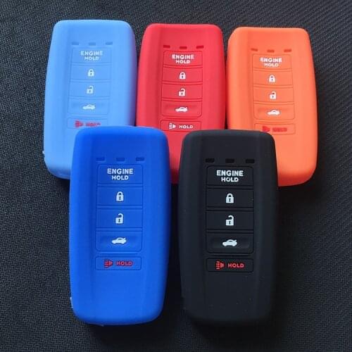 5Buttons Rubber Smart Key Fob Cover Case For ACURA MDX RLX RDX ILX Engine Start 5 button Key Shell Skin Keyless Entry