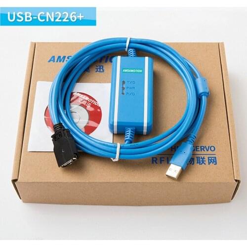 AMSAMOTION USB-CN226+ Data line Apply to CS CJ CQM1H series PLC Communication programming cable
