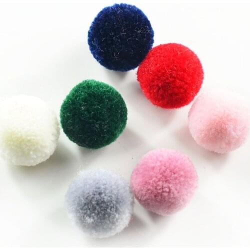 50pcs Mixed Color Wool Felt Pom Pom Ball Beads DIY Materials 15mm