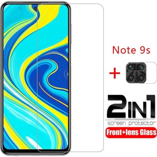 Case on redmi note 9s cover screen protector tempered glass camera lens film for xiaomi readmi note9s protective phone coque bag