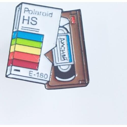 Color Record Enamel Pin For Women Polaroid HS Brooch for Kids hijab pins Lapel Pin Hat Pins Denim Brooch Badge Fashion Jewelry