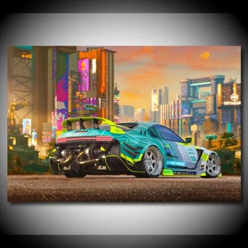 Cyberpunks Car Toyotas 86 Supercar Wall Art Posters and Prints Modern Canvas Paintings for Living Room Decor