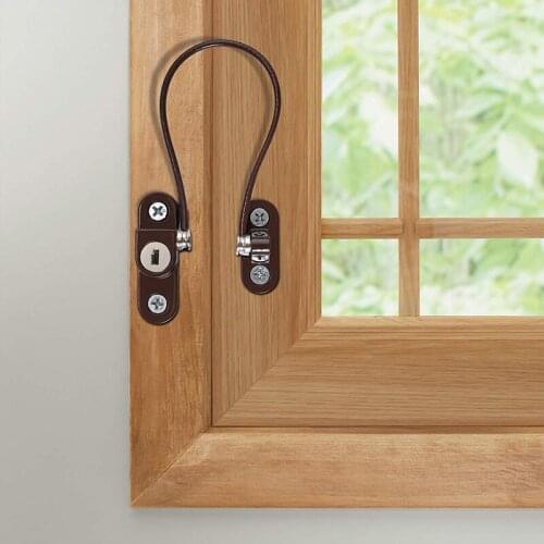 Child Safety Lock 2020 New Metal Window Sliding Door Stopper High Rise Protection Fall Positioner Wire Security Lock