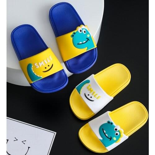 Childrens Slippers Cute Cartoon Dinosaur Childrens Slippers Womans Shoes Childrens Cartoon Slippers Wear-resisting