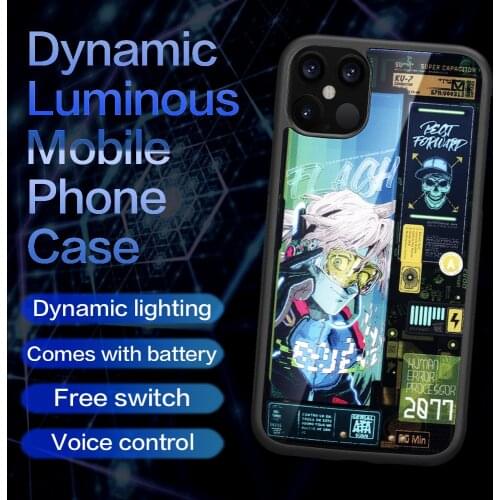 Dynamic luminous phone case is suitable for iPhone series protective cover iPhone12 Pro 11XS MAX XR