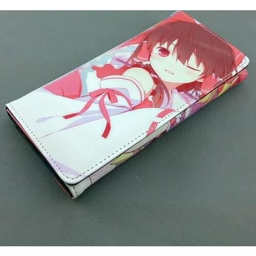Long style PU wallet w/colorful printing of Anime TouHou Project B with coin pocket
