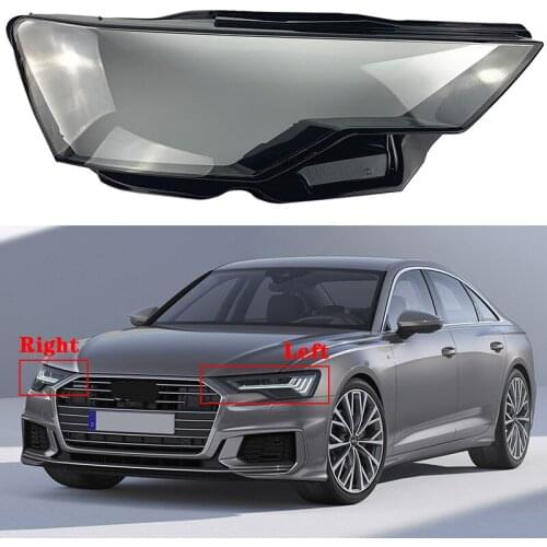 For Audi A6 A6L C8 2019-2021 Car Front Headlight Cover Auto Lampshade Lampcover Head Lamp light Covers glass Lens Shell Caps