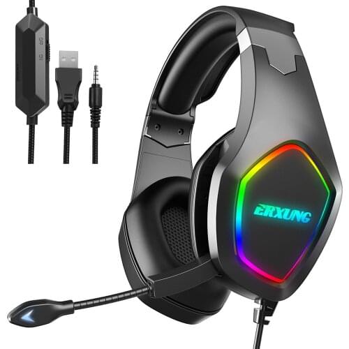 For PS4/PS5/ New XBOX Gamer Headphone With Microphone 3.5mm Jack Noise Cancel Gaming Headset Stereo Bass casco For Phone Tablet
