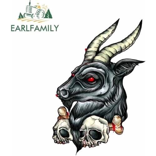 EARLFAMILY 13cm x 8.8cm For Skull Car Decal Vinyl Material Car Stickers Personality Motorcycle Occlusion Scratch For JDM SUV RV