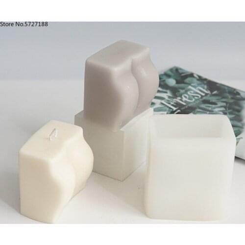 Body art candle mold abstract human face design Plump buttocks Chest shaped candle mould Handmade candle making silicone mold