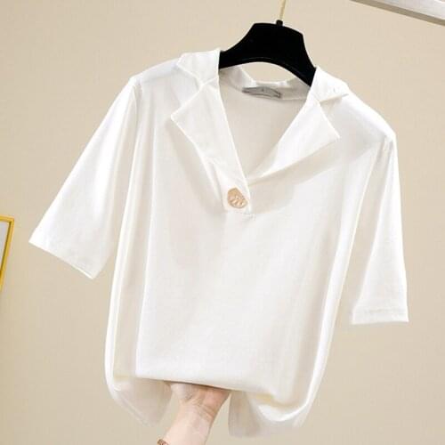 Chic White Tshirts Woman Clothes Camisetas Mujer Cotton Black T Shirt Women 2021 Summer Tops Tee Shirt Femme T-Shirty Damskie