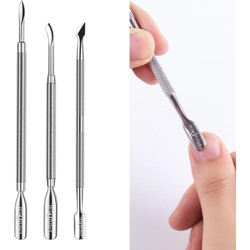 2019 Hot Sale Cuticle Remover Cuticle Pusher Manicure Tools Double Push Stainless Steel Nail To Dead Skin Peels Off Oil Glue